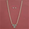 American Diamond Pearl Pendant Set with Carat Plating