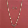 American Diamond Pearl Pendant Set with Carat Plating