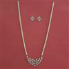 American Diamond Pearl Pendant Set with Carat Plating
