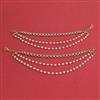American Diamond Pearl Ear Chain with Rhodium Plating Carat Plating