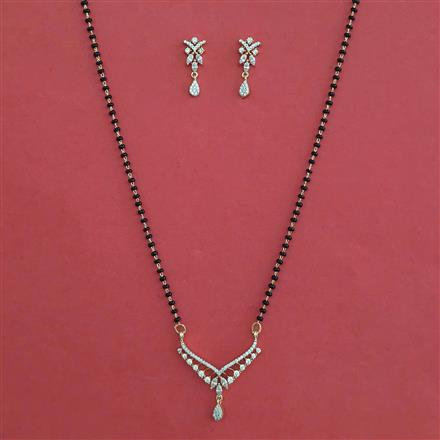 American Diamond Classic Mangalsutra with Carat Plating