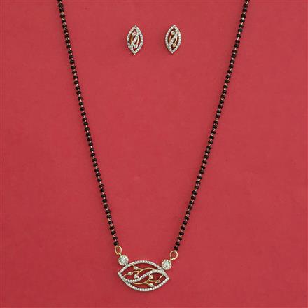 American Diamond Classic Mangalsutra with Carat Plating