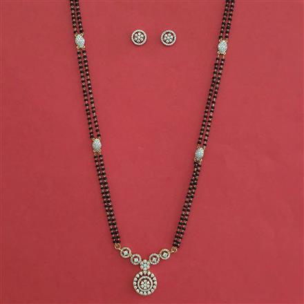 American Diamond Classic Mangalsutra with Carat Plating