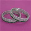 American Diamond Classic Bangles with Rhodium Plating