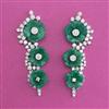 American Diamond Classic Earring with Rhodium Plating