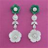 American Diamond Classic Earring with Rhodium Plating