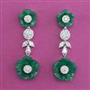 American Diamond Classic Earring with Rhodium Plating