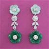 American Diamond Classic Earring with Rhodium Plating