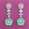 American Diamond Classic Earring with Rhodium Plating