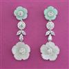 American Diamond Classic Earring with Rhodium Plating