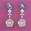 American Diamond Classic Earring with Rhodium Plating
