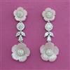 American Diamond Classic Earring with Rhodium Plating