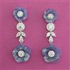 American Diamond Classic Earring with Rhodium Plating