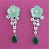 American Diamond Classic Earring with Rhodium Plating