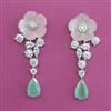 American Diamond Classic Earring with Rhodium Plating