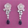 American Diamond Classic Earring with Rhodium Plating