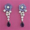 American Diamond Classic Earring with Rhodium Plating
