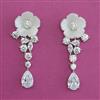 American Diamond Classic Earring with Rhodium Plating