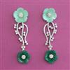 American Diamond Classic Earring with Rhodium Plating