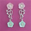 American Diamond Classic Earring with Rhodium Plating
