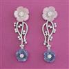 American Diamond Classic Earring with Rhodium Plating