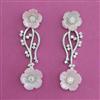 American Diamond Classic Earring with Rhodium Plating