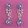 American Diamond Classic Earring with Rhodium Plating