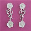 American Diamond Classic Earring with Rhodium Plating