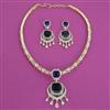 American Diamond Hasli Necklace with 2 Tone Plating