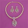 American Diamond Hasli Necklace with 2 Tone Plating