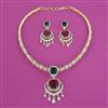 American Diamond Hasli Necklace with 2 Tone Plating