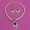 American Diamond Hasli Necklace with 2 Tone Plating