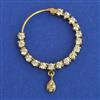American Diamond Delicate Nose Ring with Rhodium Plating 2 Tone Plating Mehndi Plating