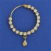 American Diamond Delicate Nose Ring with Rhodium Plating 2 Tone Plating Mehndi Plating