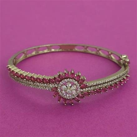 American Diamond Openable kada with Mehndi Plating
