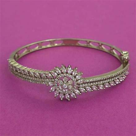 American Diamond Openable kada with Mehndi Plating