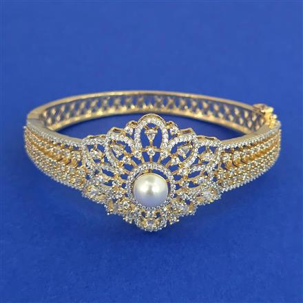 American Diamond Openable kada with 2 Tone Plating