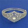 American Diamond Classic Kada with Rhodium Plating Mehndi Plating