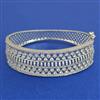 American Diamond Broad Kada with Rhodium Plating Mehndi Plating