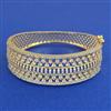 American Diamond Broad Kada With 2 Tone Plating