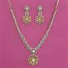 American Diamond Classic Necklace with Mehndi Plating