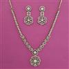 American Diamond Classic Necklace with Mehndi Plating
