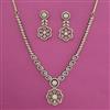 American Diamond Classic Necklace with Mehndi Plating