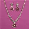 American Diamond Classic Necklace with Mehndi Plating