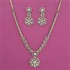 American Diamond Classic Necklace with Mehndi Plating