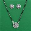 American Diamond Classic Mangalsutra with Rhodium Plating 2 Tone Plating