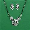 American Diamond Classic Mangalsutra with Rhodium Plating 2 Tone Plating