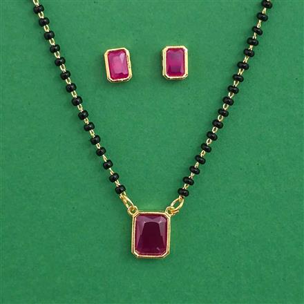 American Diamond Classic Mangalsutra with Gold Plating