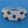 American Diamond Broad Kada with Rhodium Plating