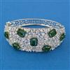 American Diamond Broad Kada with Rhodium Plating